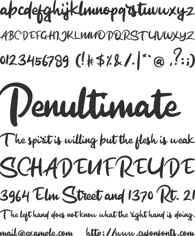 Adabe font preview