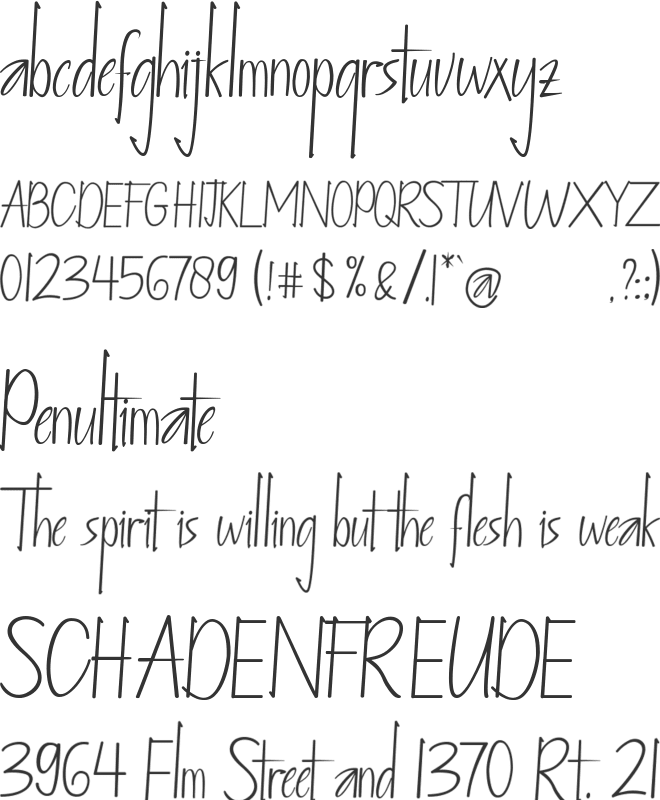 straighforwatd font preview