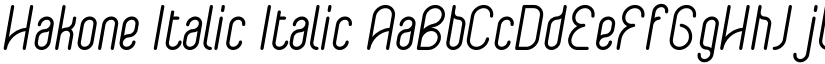 Hakone Italic Italic font