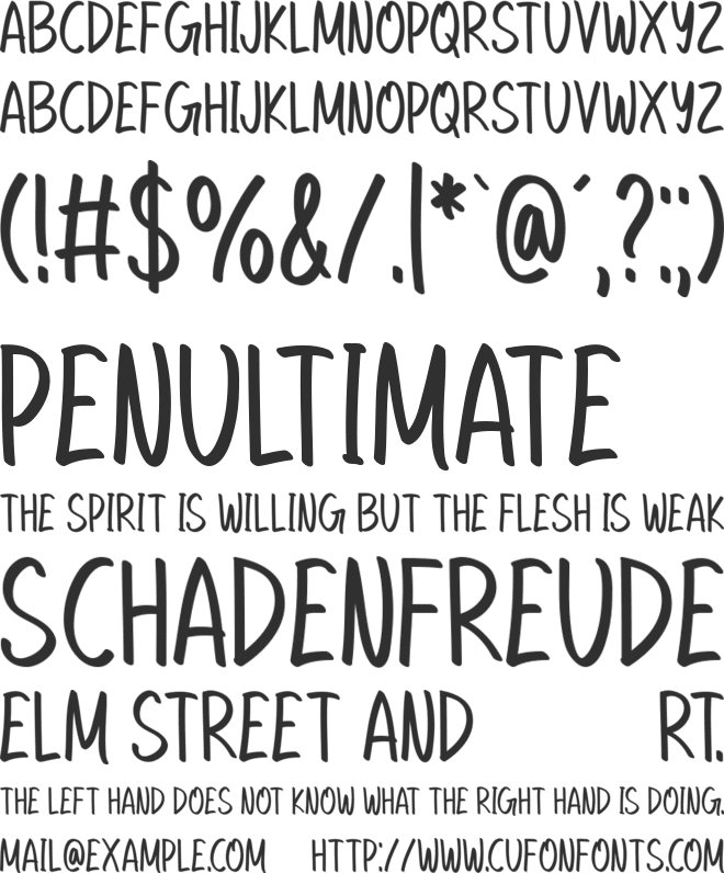 Be Kind font preview