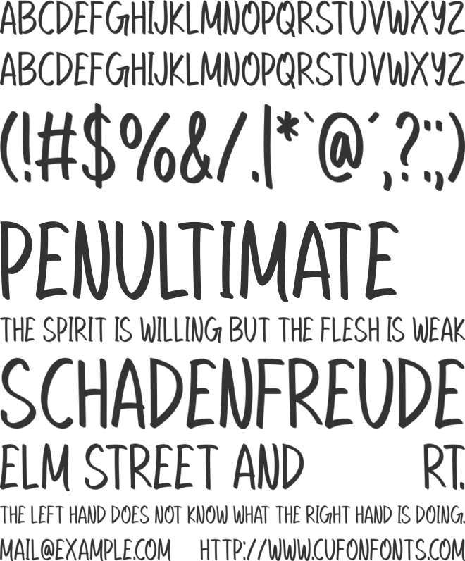 Be Kind font preview