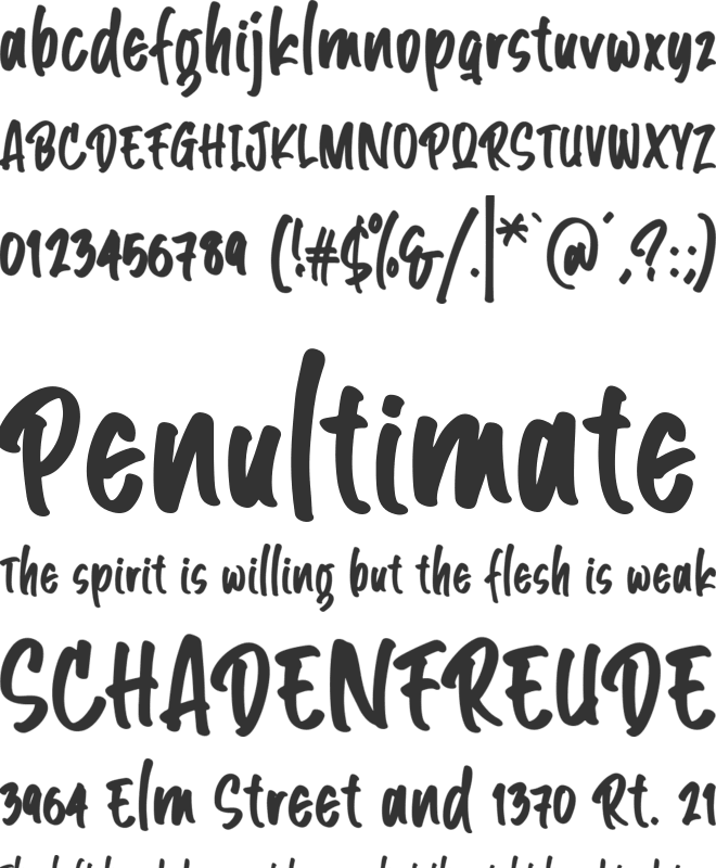 Angle Janks font preview