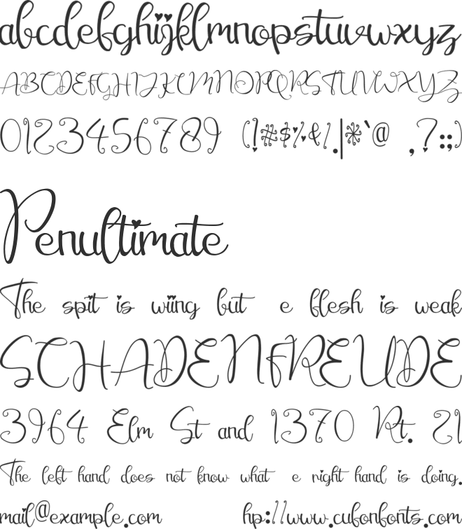 Christmas Winter font preview