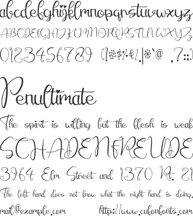 Christmas Winter font preview