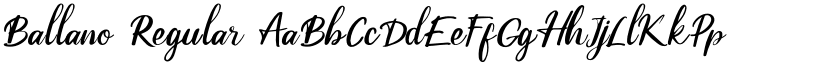 Ballano Regular font