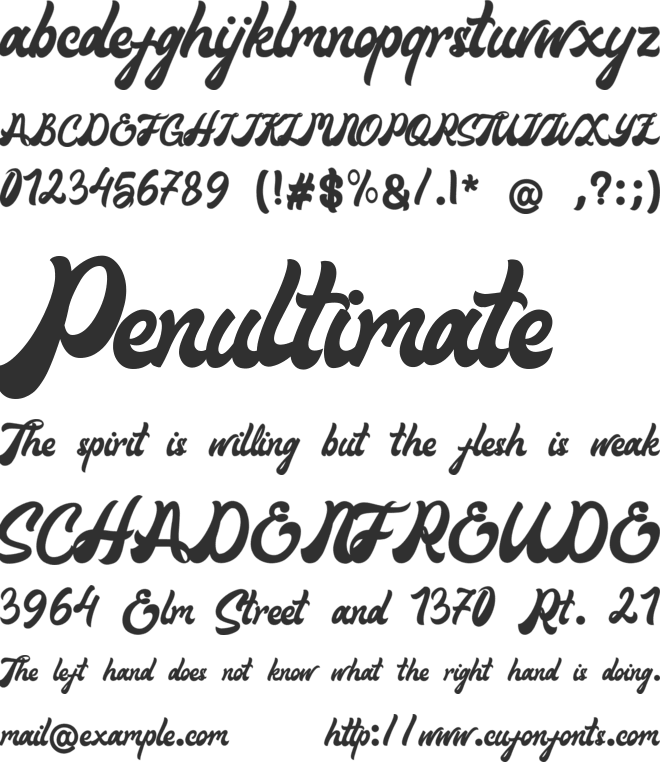 Maimoonde font preview
