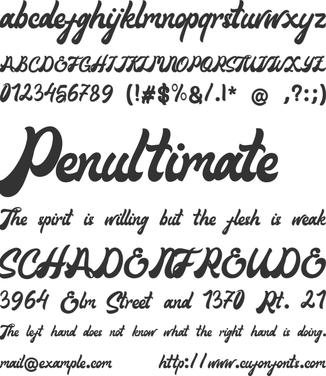 Maimoonde font preview