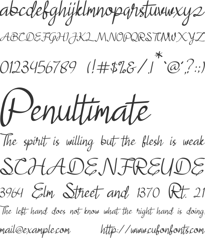 Juliyeta font preview