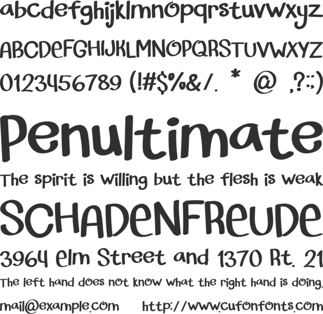 Goodnight Goodie font preview