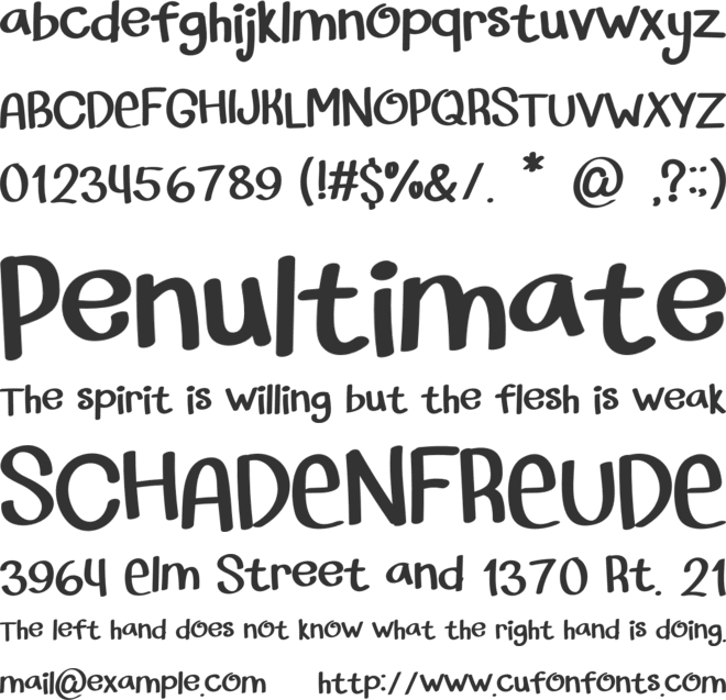 Goodnight Goodie font preview