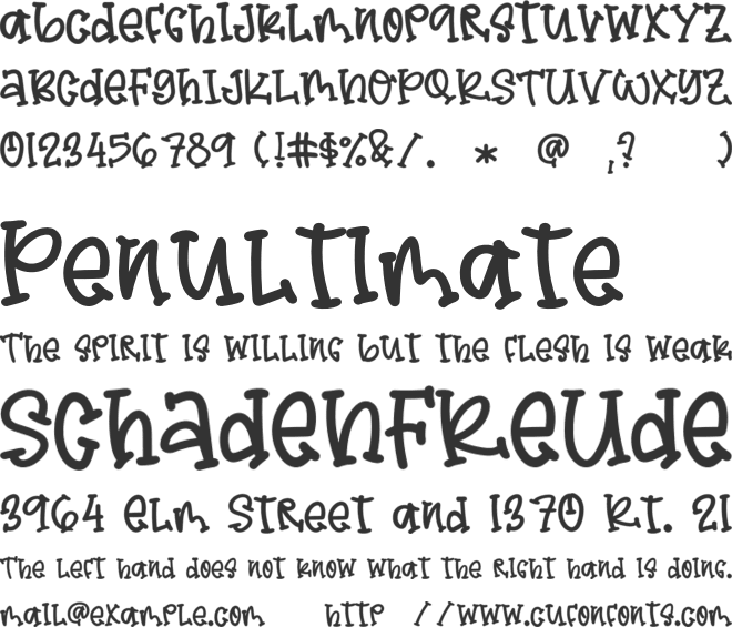 Banana Bread font preview