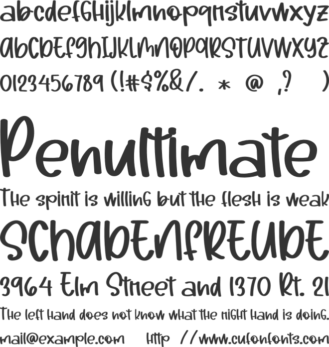 Smart Home font preview