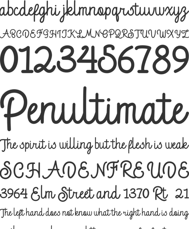 Rangelatte font preview