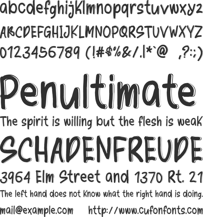 Writter font preview