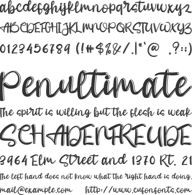 Aellena font preview