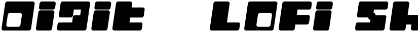 Digit   LoFi Shift font