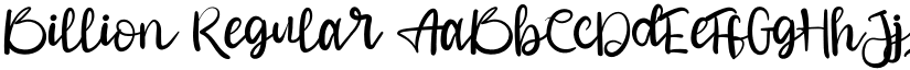 Billion Regular font