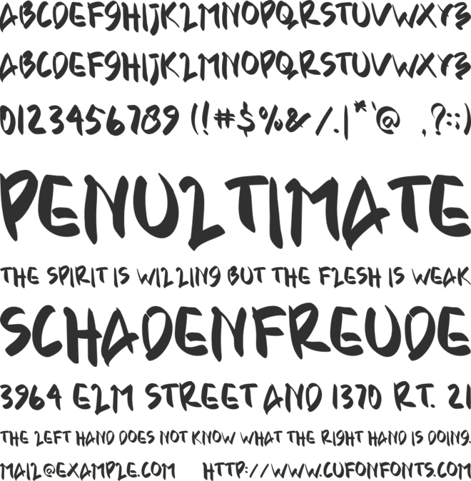 SUNDAY HAPPY font preview