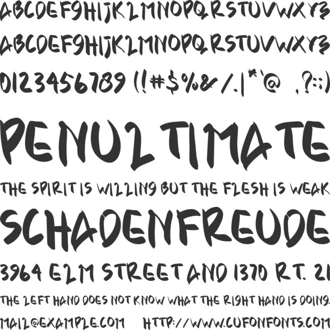 SUNDAY HAPPY font preview