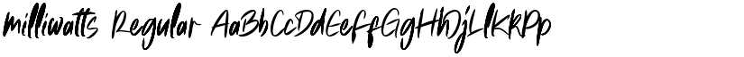milliwatts Regular font