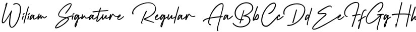 Wiliam Signature Regular font