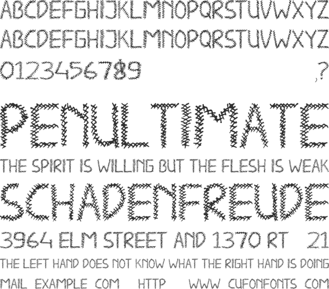 BARBED font preview