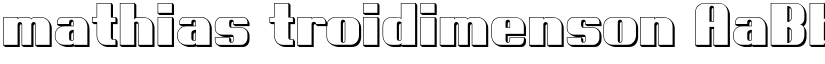 mathias troidimenson font