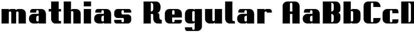 mathias Regular font