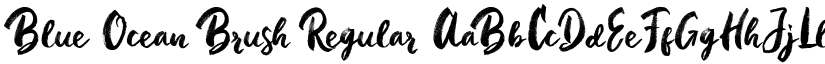 Blue Ocean Brush Regular font
