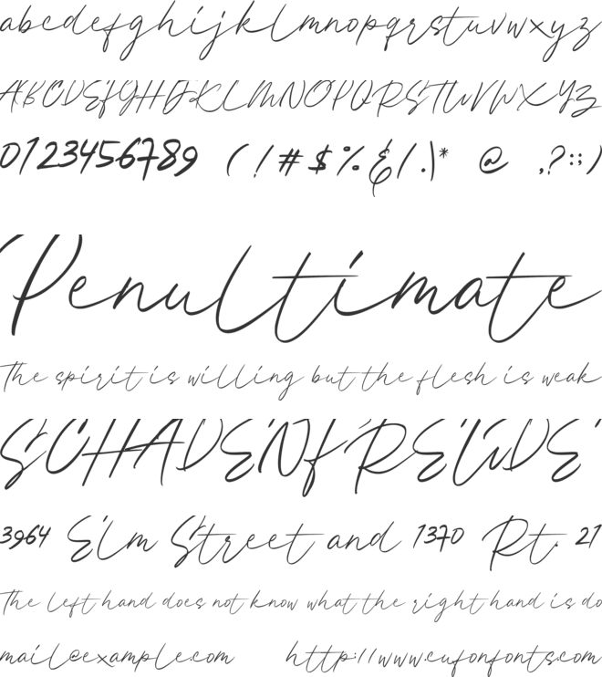 Hayasaka font preview