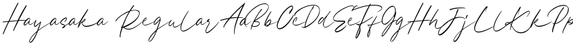 Hayasaka Regular font