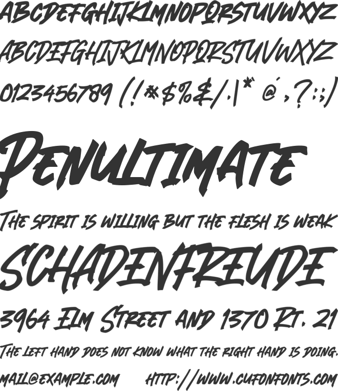 Blank River font preview