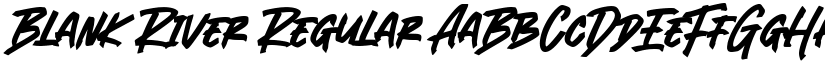 Blank River Regular font