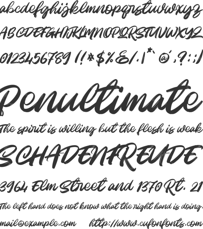 Santaray font preview