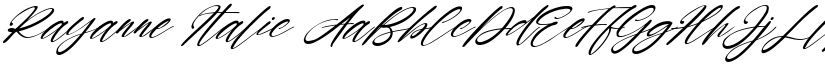 Rayanne Italic font