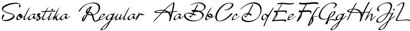 Solastika Regular font