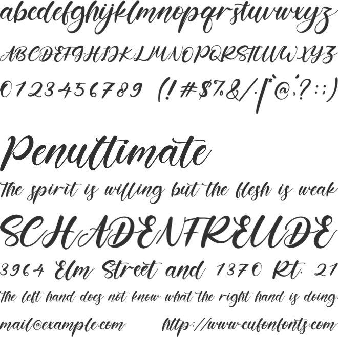 LillianMay font preview