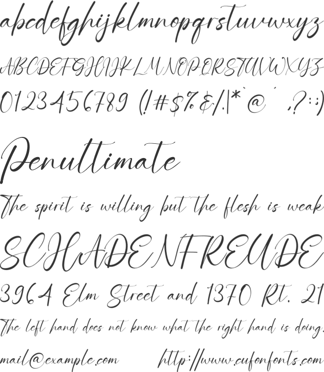 CharlotteBella font preview