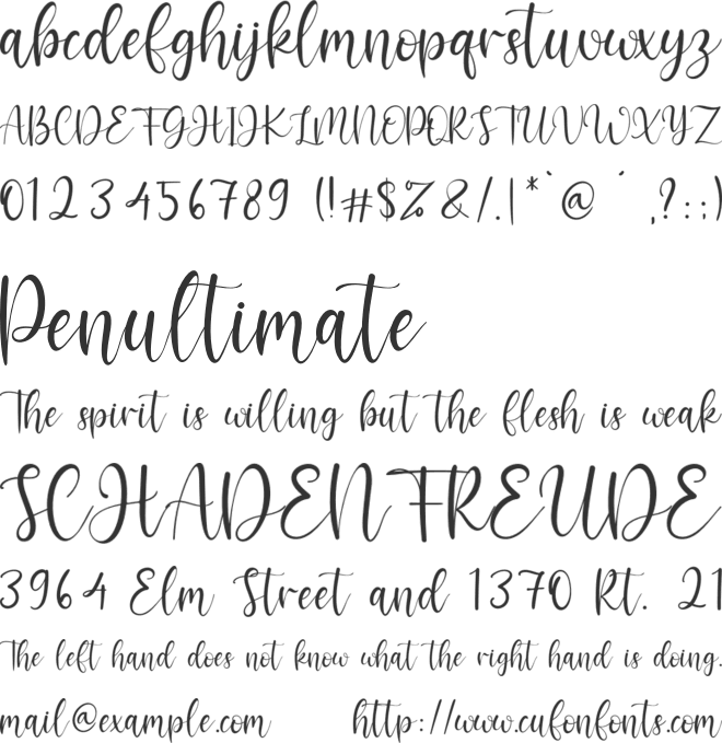 Adellicia font preview