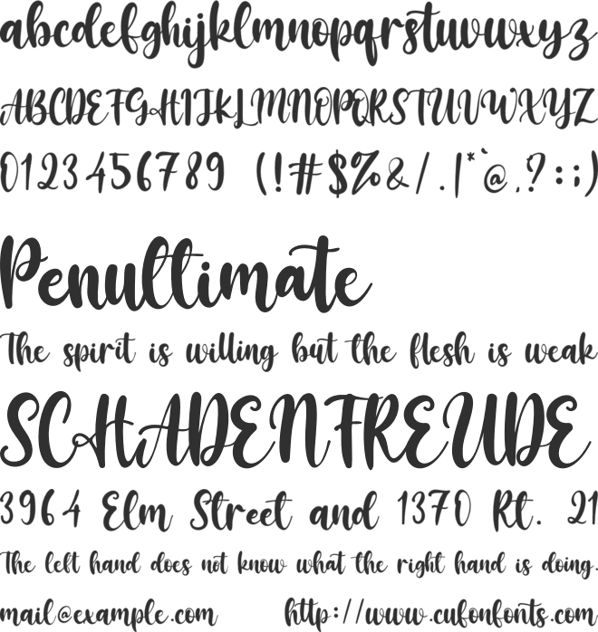 Queency font preview
