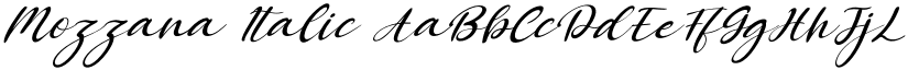 Mozzana Italic font