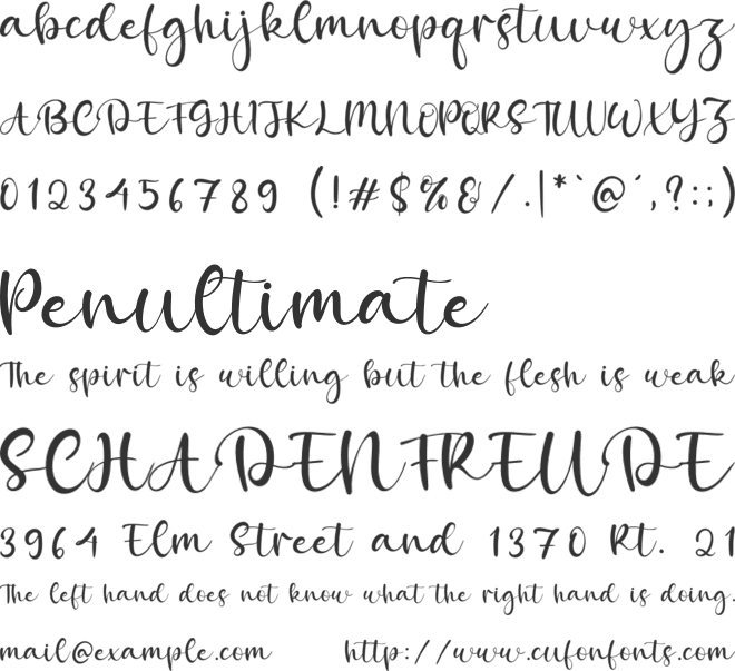 Mozzana font preview