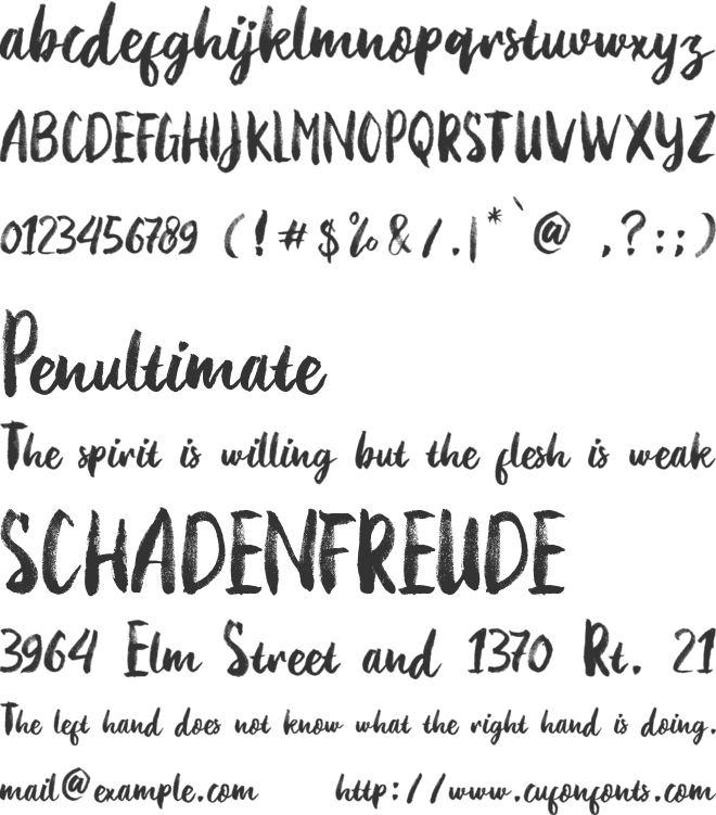 Natalle font preview