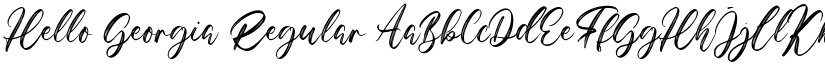 Hello Georgia Regular font