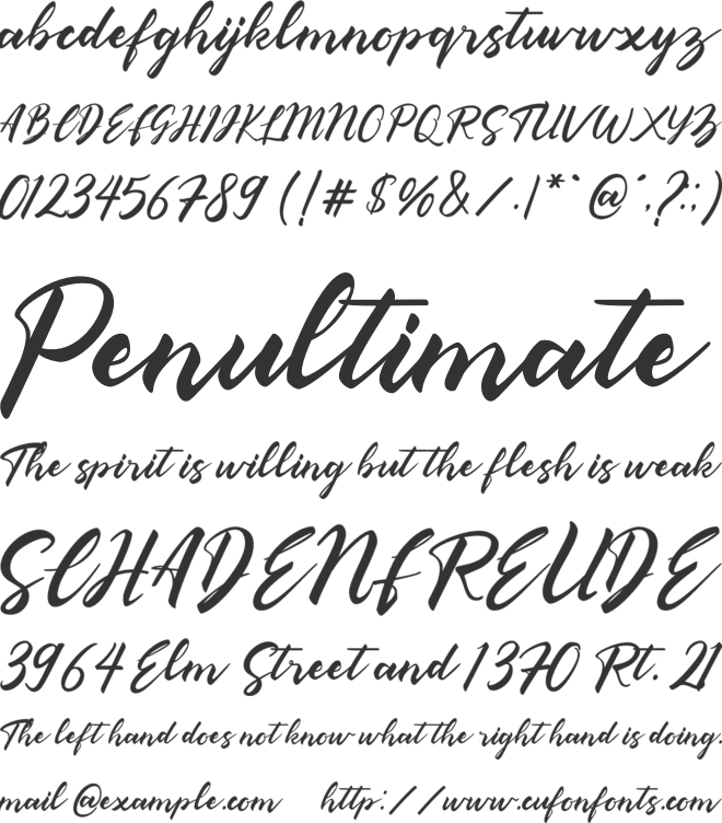 Qasshim font preview