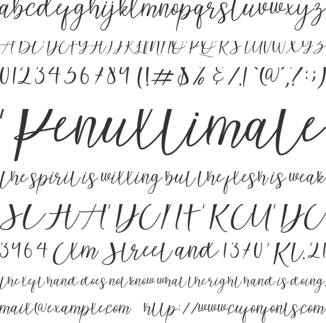 Mellisa font preview