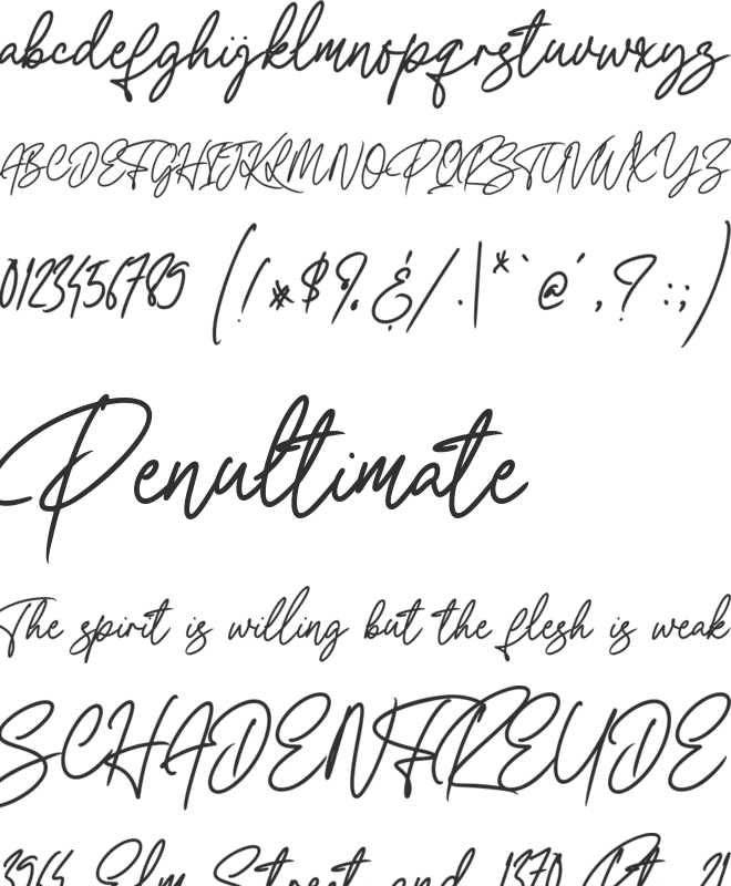 Aortha Lucy font preview
