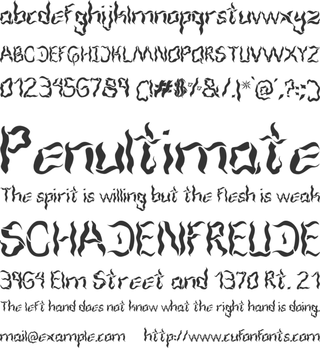 Nocturne font preview