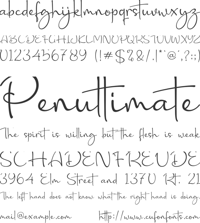 Quixotic font preview