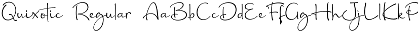 Quixotic Regular font